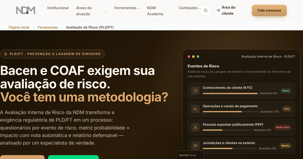 NDM Avaliação de Risco