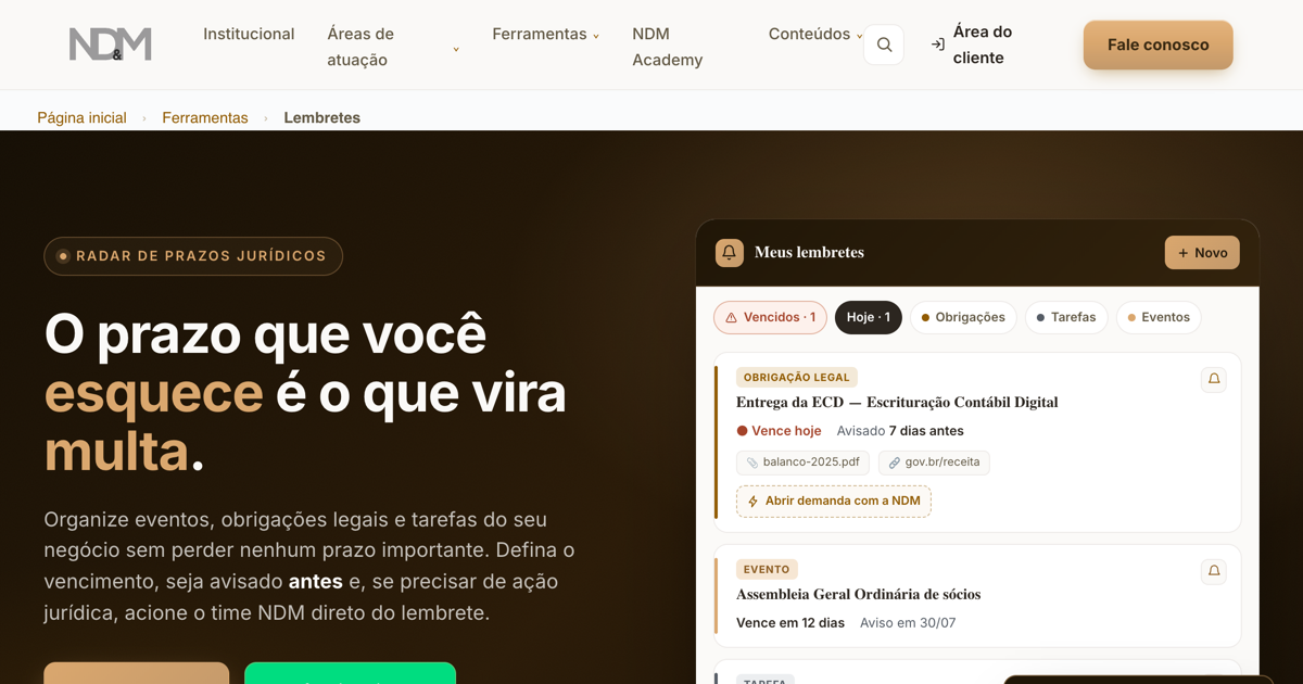 NDM Lembretes