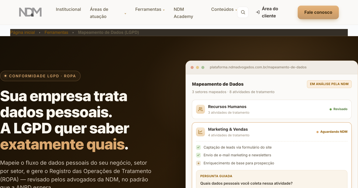 NDM Mapeamento de Dados (LGPD)