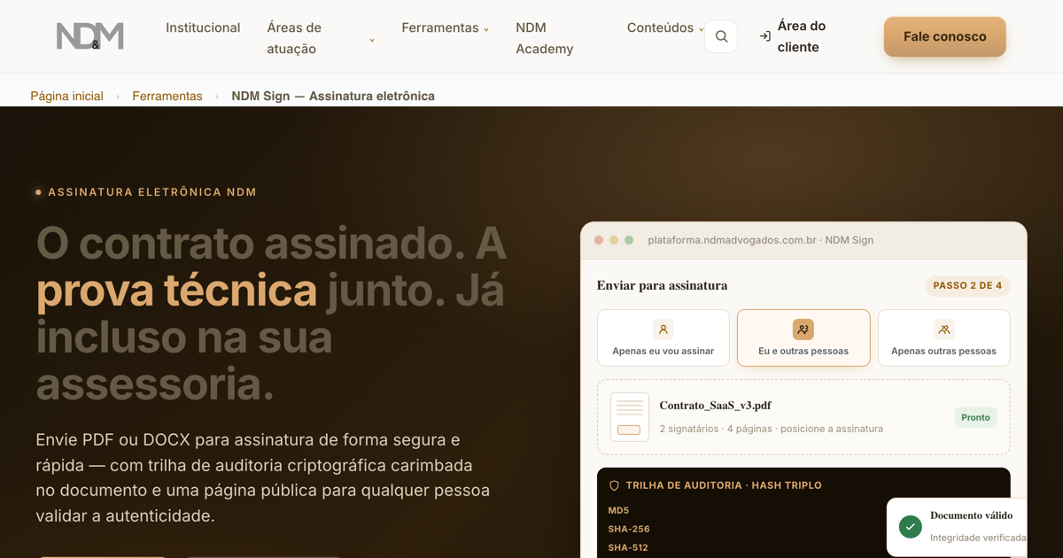 NDM Sign — Assinatura eletrônica