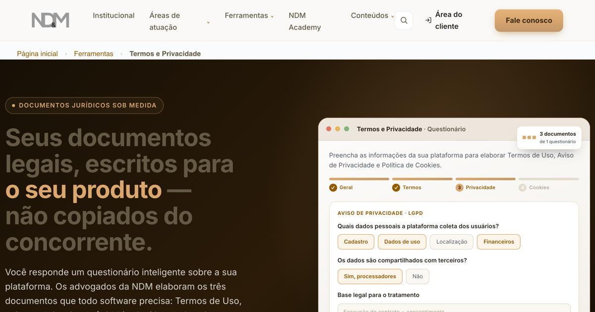 NDM Termos e Privacidade
